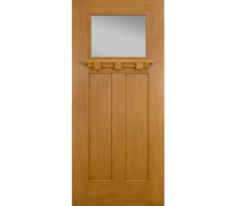 Houston Craftsman Light Fiberglass Entry Door